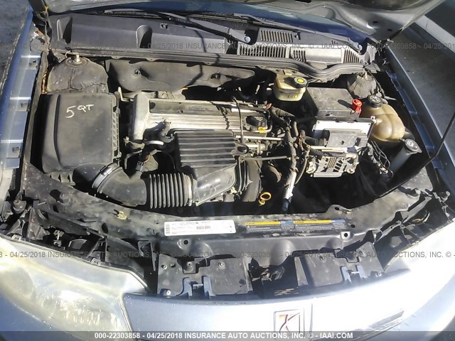1G8AJ52F43Z188869 - 2003 SATURN ION LEVEL 2 BLUE photo 10