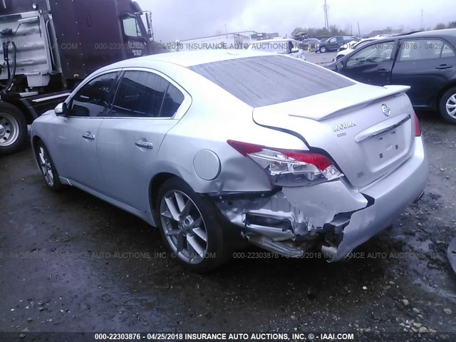 1N4AA5AP6BC869431 - 2011 NISSAN MAXIMA S/SV SILVER photo 3