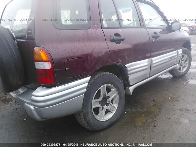 2CNBJ634026909935 - 2002 CHEVROLET TRACKER LT RED photo 6