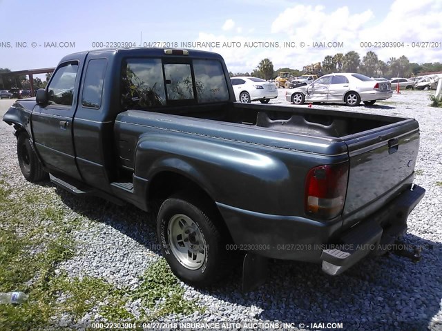 1FTCR14U0VPB47813 - 1997 FORD RANGER SUPER CAB GREEN photo 3