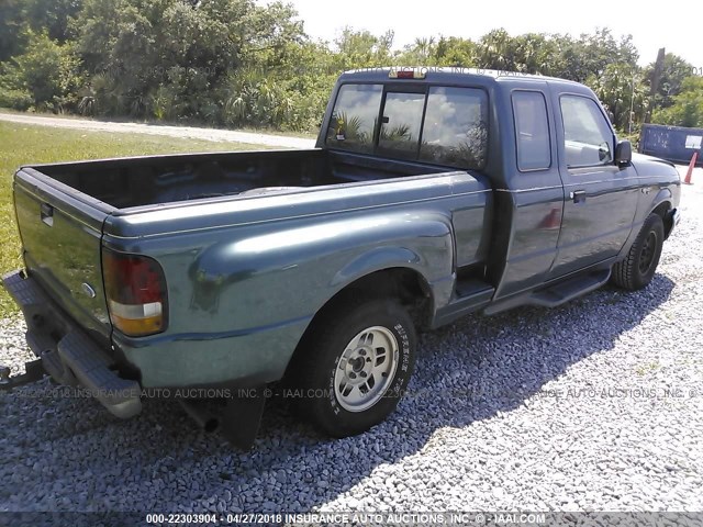 1FTCR14U0VPB47813 - 1997 FORD RANGER SUPER CAB GREEN photo 4