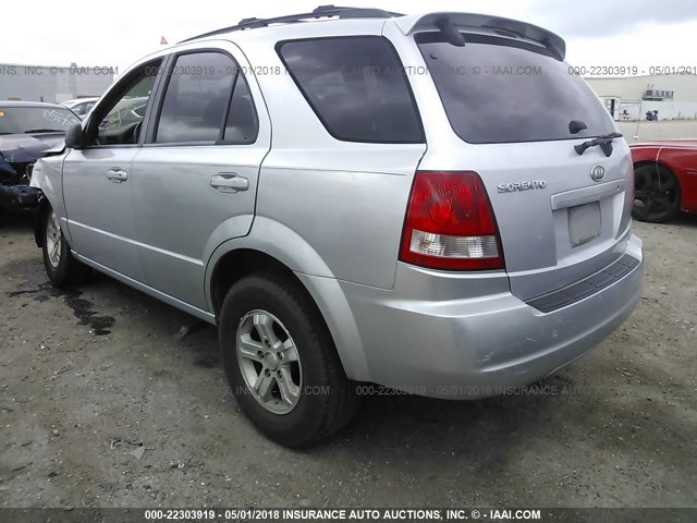 KNDJD733765620072 - 2006 KIA SORENTO EX/LX SILVER photo 3