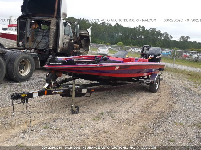 00000BBQ20C06F708 - 2008 BULLET BASS BOAT  RED photo 2