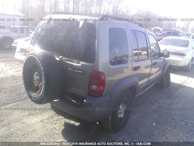 1J4GL48K73W598943 - 2003 JEEP LIBERTY SPORT/FREEDOM GOLD photo 4