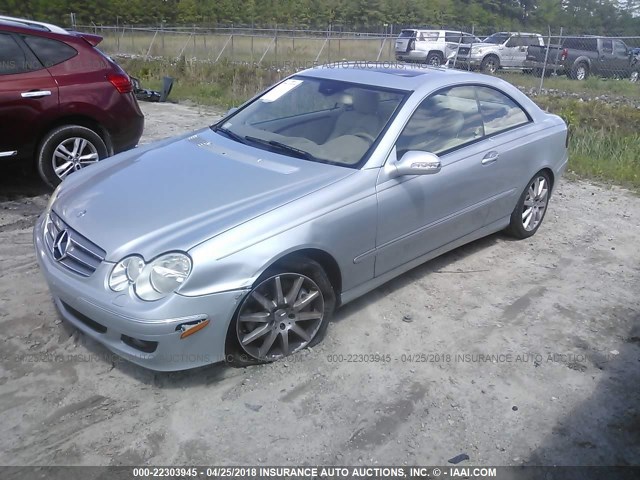 WDBTJ56H97F230470 - 2007 MERCEDES-BENZ CLK 350 Light Blue photo 2