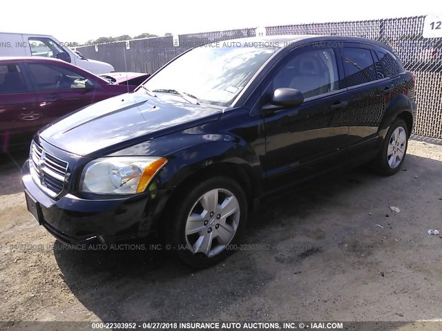 1B3JB48BX7D502188 - 2007 DODGE CALIBER SXT BLACK photo 2