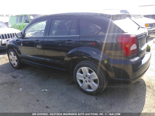 1B3JB48BX7D502188 - 2007 DODGE CALIBER SXT BLACK photo 3