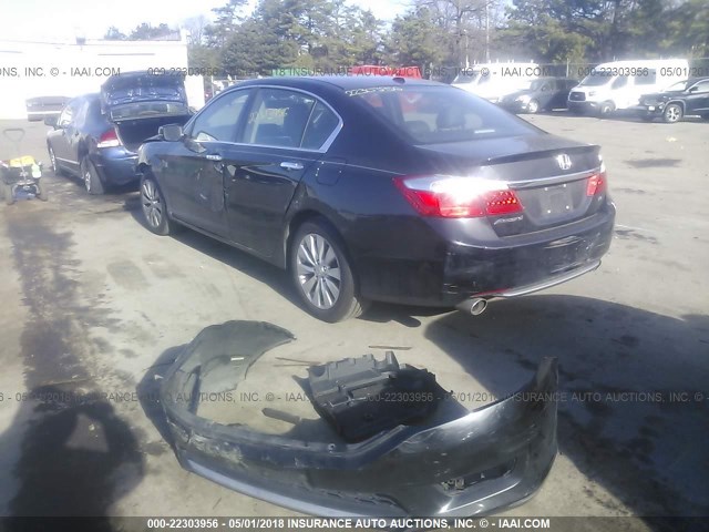 1HGCR3F83DA036073 - 2013 HONDA ACCORD EXL BLACK photo 3