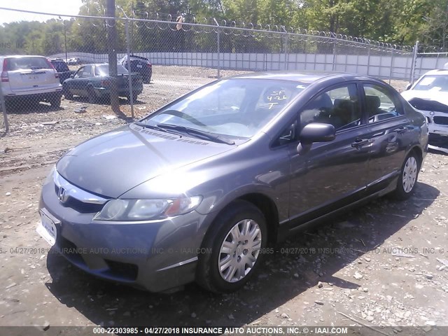 2HGFA1F37AH568193 - 2010 HONDA CIVIC VP GRAY photo 2