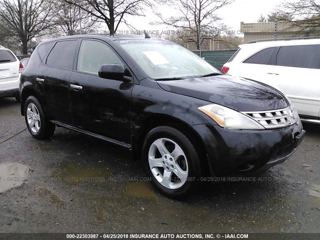 JN8AZ08W55W438783 - 2005 NISSAN MURANO SL/SE/S BLACK photo 1