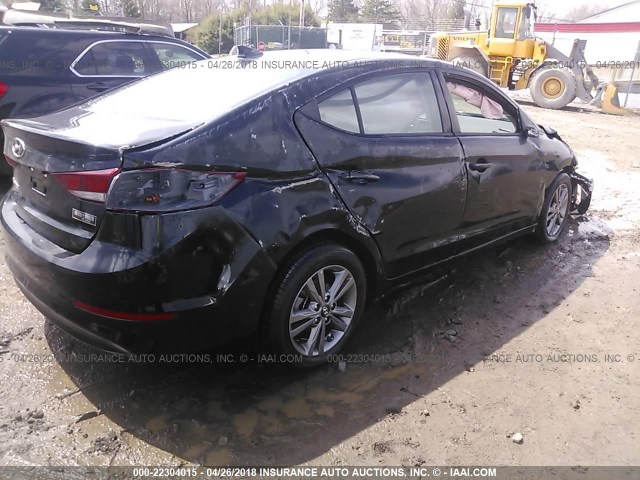 5NPD84LF6JH303466 - 2018 HYUNDAI ELANTRA SEL/VALUE/LIMITED BLACK photo 4