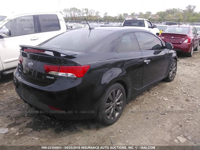 KNAFW6A3XB5437351 - 2011 KIA FORTE SX BLACK photo 4