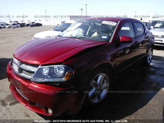 1B3LC76M58N614386 - 2008 DODGE AVENGER R/T RED photo 2