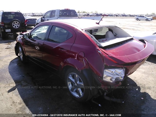 1B3LC76M58N614386 - 2008 DODGE AVENGER R/T RED photo 3