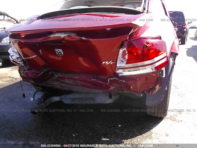 1B3LC76M58N614386 - 2008 DODGE AVENGER R/T RED photo 6