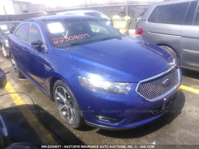 1FAHP2KTXFG190011 - 2015 FORD TAURUS SHO BLUE photo 1