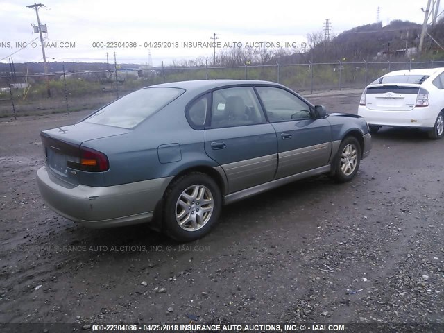 4S3BE686027211117 - 2002 SUBARU LEGACY OUTBACK LIMITED GREEN photo 4