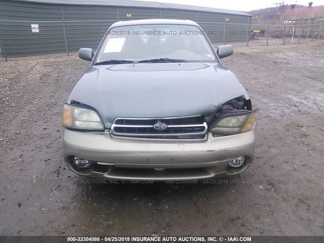 4S3BE686027211117 - 2002 SUBARU LEGACY OUTBACK LIMITED GREEN photo 6