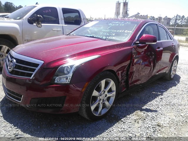 1G6AB5R39D0137732 - 2013 CADILLAC ATS LUXURY RED photo 2