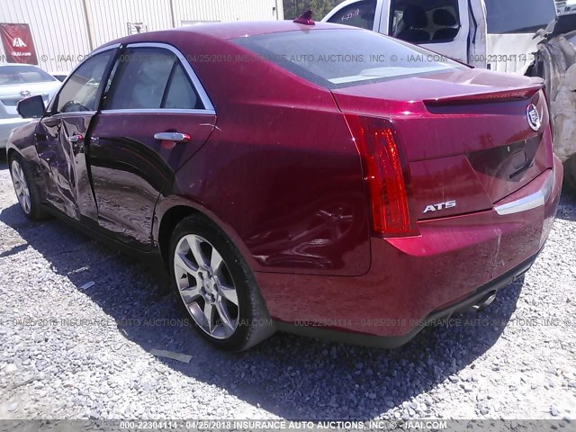 1G6AB5R39D0137732 - 2013 CADILLAC ATS LUXURY RED photo 3