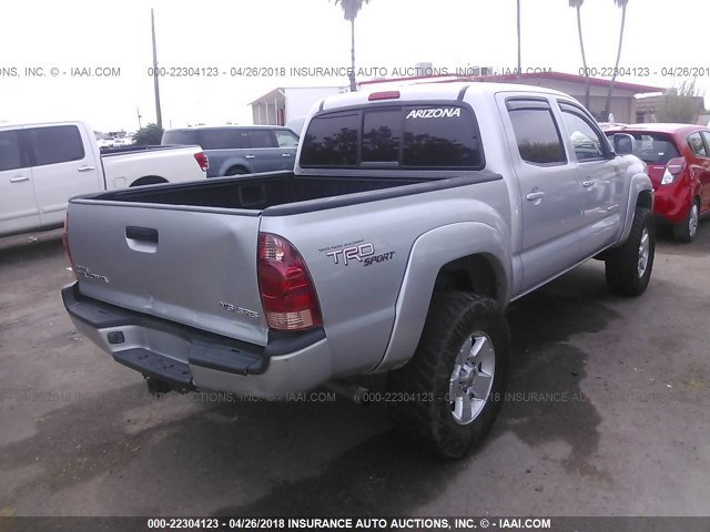 3TMLU42N17M012618 - 2007 TOYOTA TACOMA DOUBLE CAB ვერცხლისფერი ფოტო 4