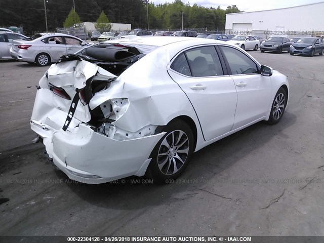 19UUB1F37GA009125 - 2016 ACURA TLX WHITE photo 4