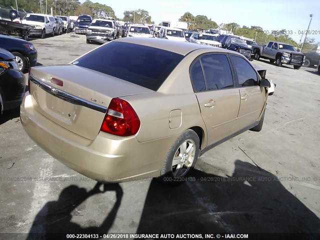 1G1ZT528X5F218197 - 2005 CHEVROLET MALIBU LS 金色 照片 4