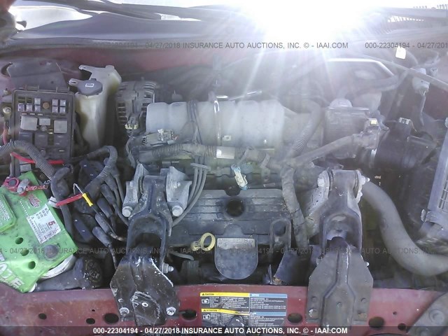 2G2WP552461286496 - 2006 PONTIAC GRAND PRIX RED photo 10