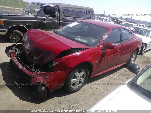 2G2WP552461286496 - 2006 PONTIAC GRAND PRIX RED photo 2