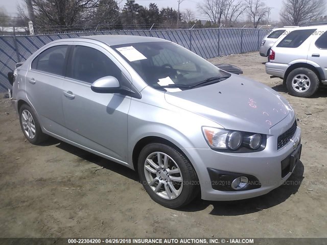 1G1JC5SH6D4254184 - 2013 CHEVROLET SONIC LT SILVER photo 1