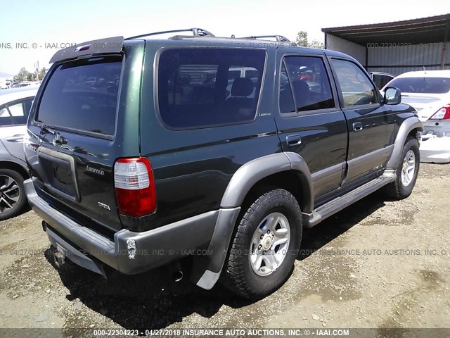 JT3GN87R2Y0167821 - 2000 TOYOTA 4RUNNER LIMITED GREEN photo 4