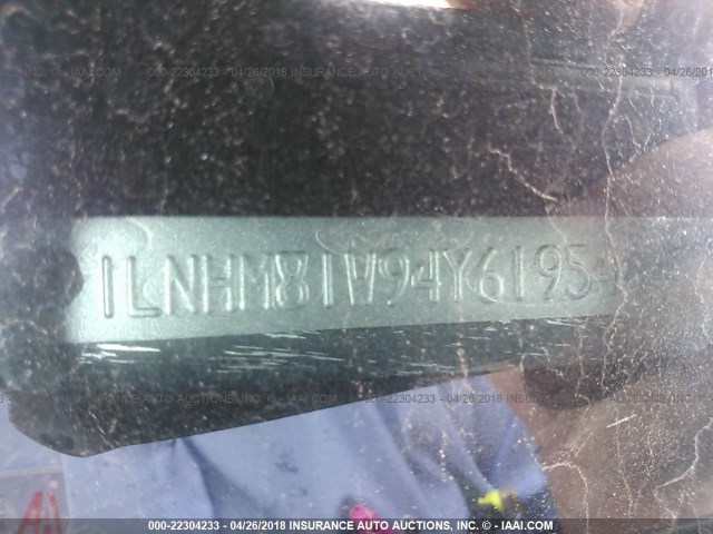 1LNHM81W94Y619546 - 2004 LINCOLN TOWN CAR EXECUTIVE/SIGNATURE Gümüş fotoğraf 9