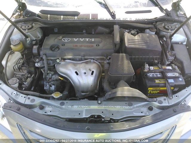 4T1BE46KX8U763248 - 2008 TOYOTA CAMRY CE/LE/XLE/SE GREEN photo 10