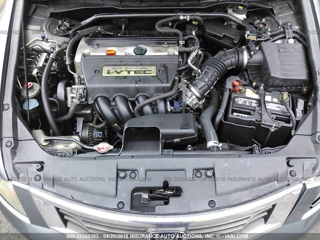 1HGCP26808A165412 - 2008 HONDA ACCORD EXL GRAY photo 10