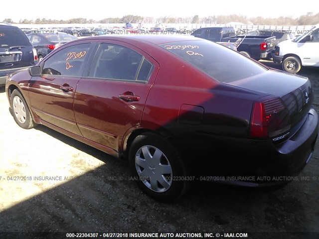 4A3AB36S04E130679 - 2004 MITSUBISHI GALANT LS MEDIUM MAROON photo 3