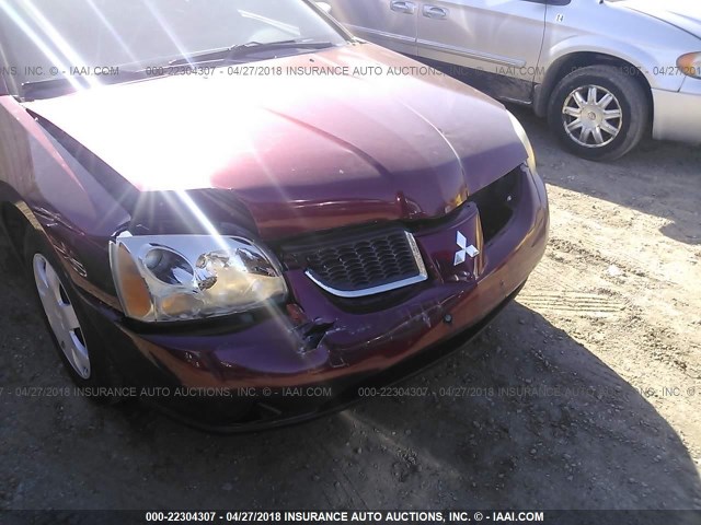 4A3AB36S04E130679 - 2004 MITSUBISHI GALANT LS MEDIUM MAROON photo 6