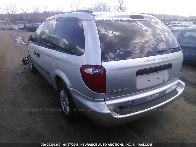 1D4GP24R97B255231 - 2007 DODGE GRAND CARAVAN SE SILVER photo 3