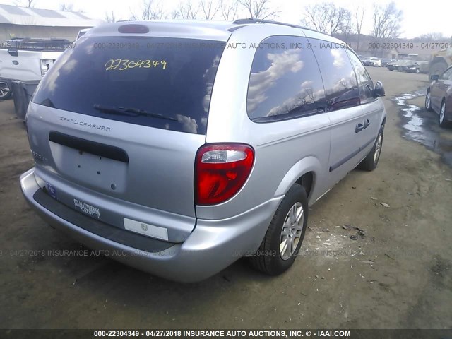 1D4GP24R97B255231 - 2007 DODGE GRAND CARAVAN SE SILVER photo 4