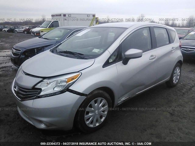 3N1CE2CP5FL419950 - 2015 NISSAN VERSA NOTE S/S PLUS/SV/SL/SR SILVER photo 2