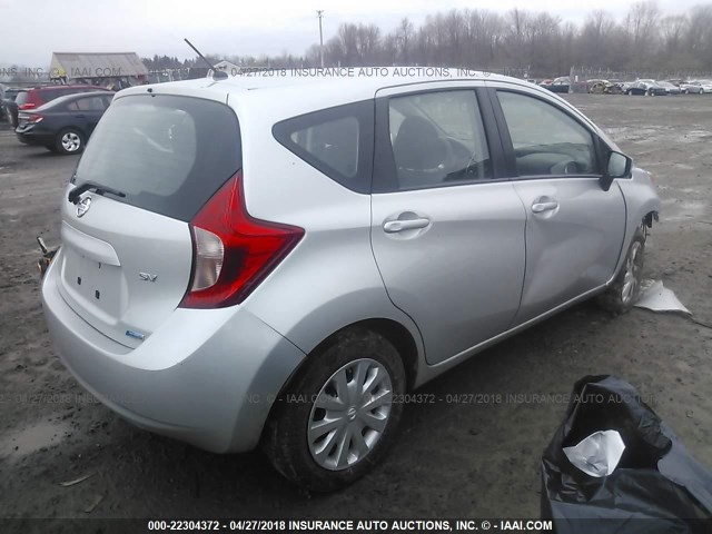 3N1CE2CP5FL419950 - 2015 NISSAN VERSA NOTE S/S PLUS/SV/SL/SR SILVER photo 4