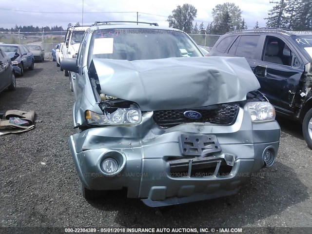 1FMCU94156KA84317 - 2006 FORD ESCAPE LIMITED Light Blue photo 6