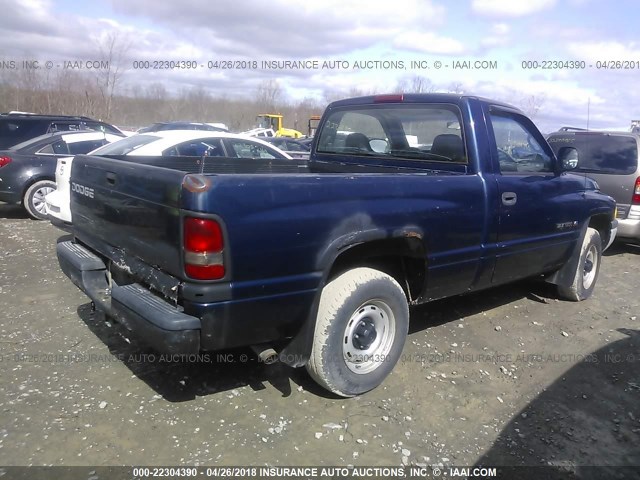 1B7HC16X61S712071 - 2001 DODGE RAM 1500 BLUE photo 4