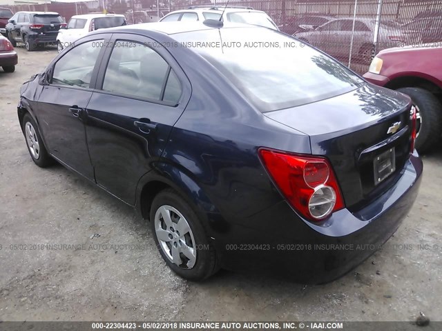 1G1JA5SH8F4152006 - 2015 CHEVROLET SONIC LS 蓝色 照片 3