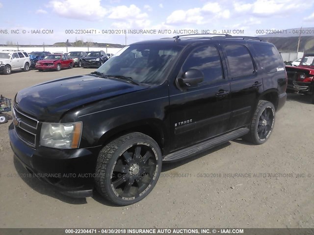 1GNFC13038R160827 - 2008 CHEVROLET TAHOE C1500 BLACK photo 2