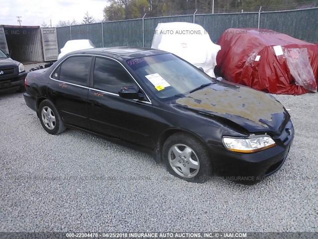 1HGCG1650YA037428 - 2000 HONDA ACCORD EX BLACK photo 1