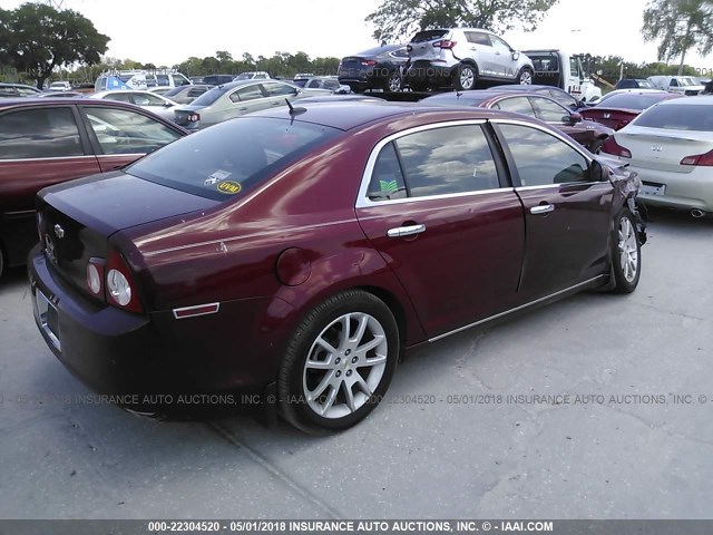 1G1ZE5EB0AF260325 - 2010 CHEVROLET MALIBU LTZ Қызыл фото 4