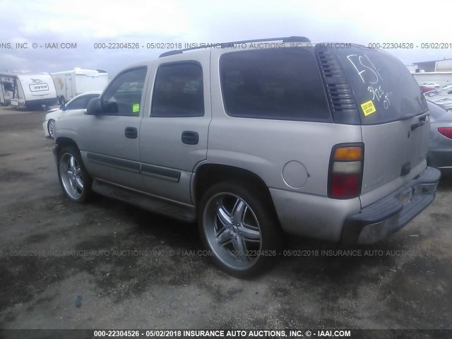 1GNEC13V24J277993 - 2004 CHEVROLET TAHOE C1500 BEIGE photo 3