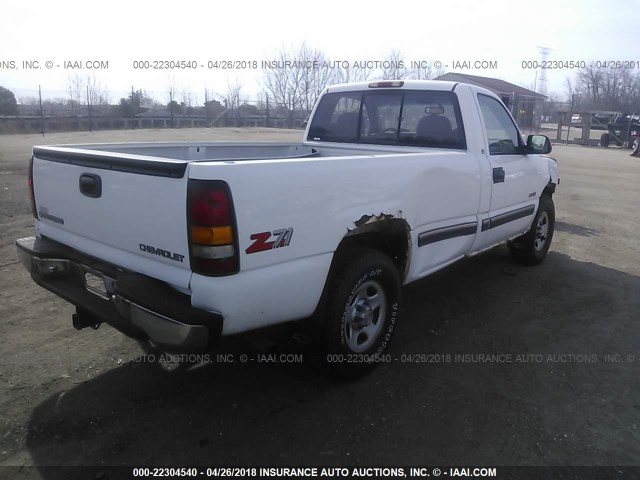 1GCEK14T5YE120899 - 2000 CHEVROLET SILVERADO K1500 WHITE photo 4