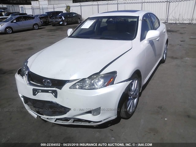 JTHBE262265002471 - 2006 LEXUS IS 350 WHITE photo 2