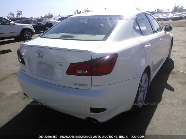 JTHBE262265002471 - 2006 LEXUS IS 350 WHITE photo 4